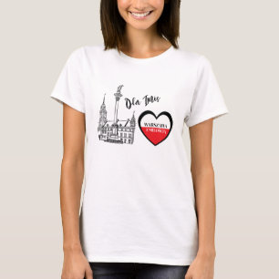 Camiseta Presente Personalizado Polonês Varsóvia Com Amor H