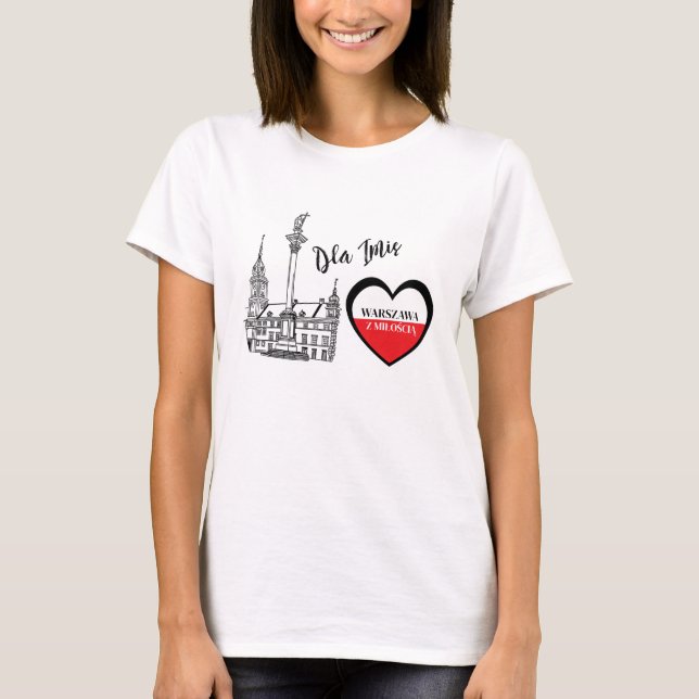 Camiseta Presente Personalizado Polonês Varsóvia Com Amor H (Frente)