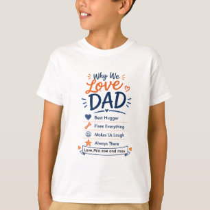 Camiseta Presente Personalizado Por Que Amamos Papai das Cr