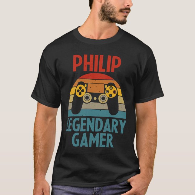 Camiseta Presente Philip Nome Personalizado Piada Geeks de  (Frente)
