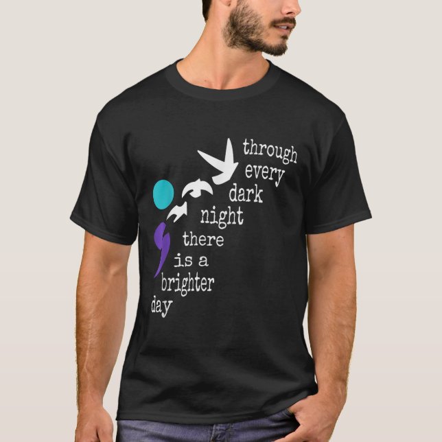 Camiseta Presente Ponto e Vírgula Aves Conscientização Prev (Frente)