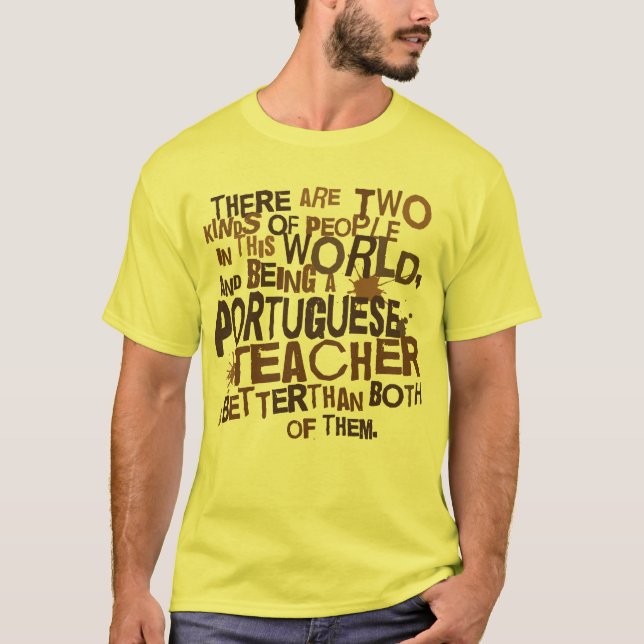 Camiseta Presente português do professor (Frente)
