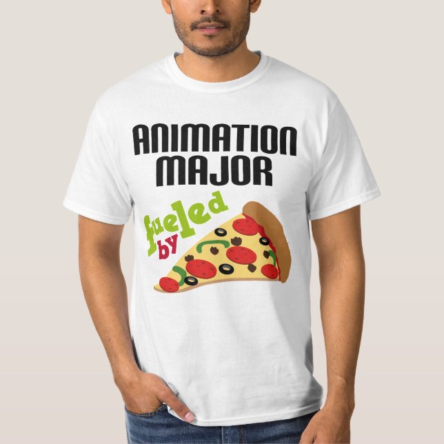 Camiseta Presente principal da animação (pizza) (Frente)