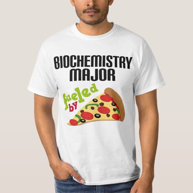 Camiseta Presente principal da bioquímica (pizza) (Frente)