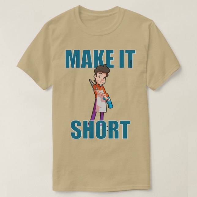 Camiseta Presente profissional de pente de cabelo de barbei (Frente do Design)