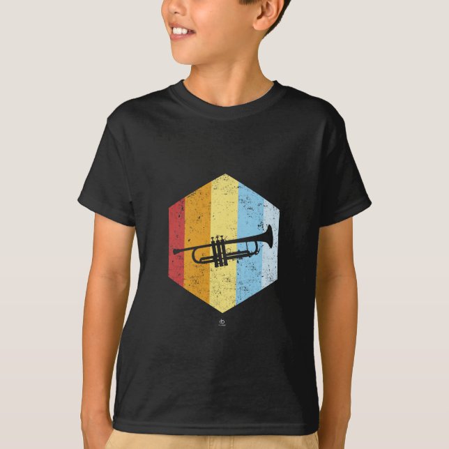 Camiseta Presente retro da trombeta (Frente)
