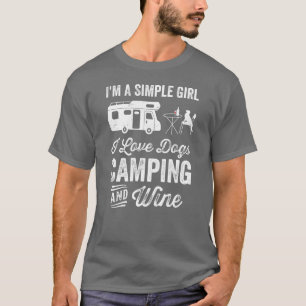 Camiseta Presente Retro de Camping para Mulheres Amantes de