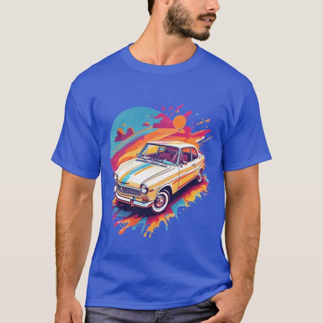 Camiseta Presente retro de carro clássico (Frente)
