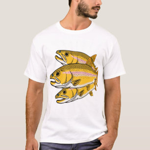 Camiseta Presente Retro de Pesca de Truta Relâmpago