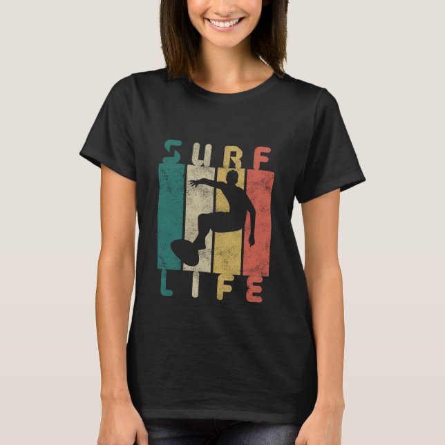 Camiseta presente retrô de surfista (Frente)