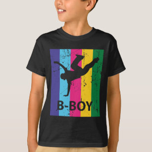 Camiseta Presente retro do menino de Breakdancing do
