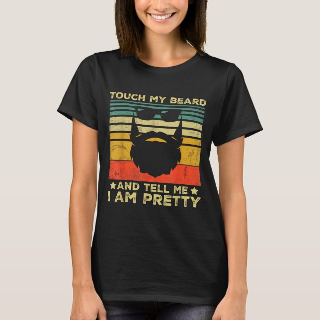 Camiseta Presente Retro Engraçado de Citação de Barba Para  (Frente)