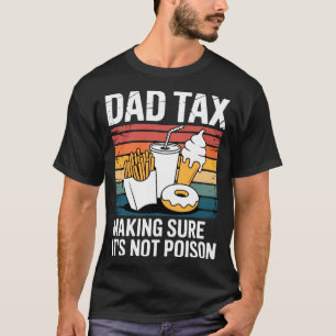 Camiseta Presente Retro Pai Imposto Comida Rápida Engraçada
