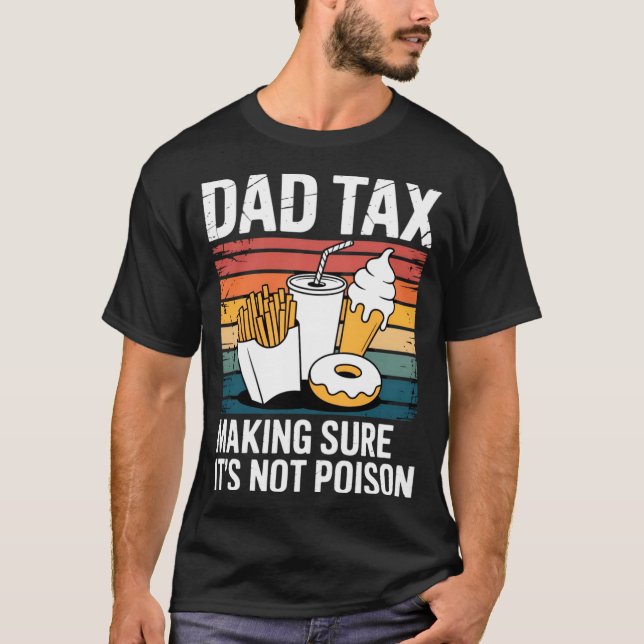 Camiseta Presente Retro Pai Imposto Comida Rápida Engraçada (Frente)