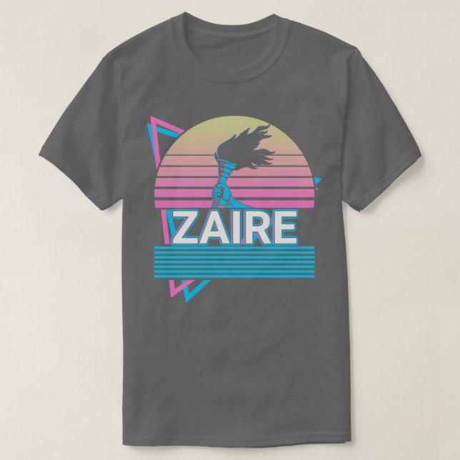 Camiseta Presente Retroativo Congolês do Zaire Congo (Frente do Design)