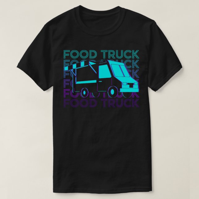 Camiseta Presente Retroativo de Caminhão de comida (Frente do Design)