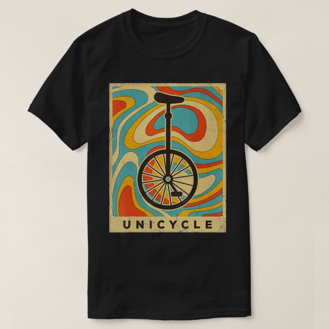Camiseta Presente Retroativo do Unicycle Vintage (Frente do Design)