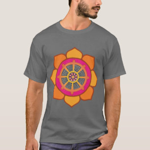 Camiseta Presente Roda do Darma Budista Lótus