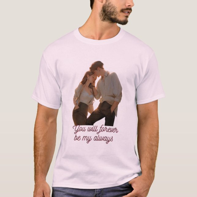 Camiseta Presente Romântico de Aniversário e Dia dos Namora (Frente)