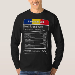 Camiseta Presente romeno de Pais de alimentação