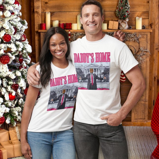 Camiseta Presente rosa de galeria do pai (Criador carregado)