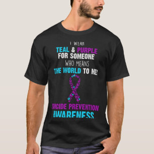 Camiseta Presente Roxo Azul Claro de Conscientização e Prev