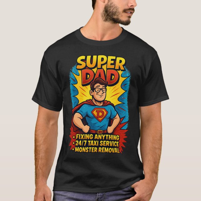 Camiseta Presente Super Pai - Dia de os pais Super Herói (Frente)