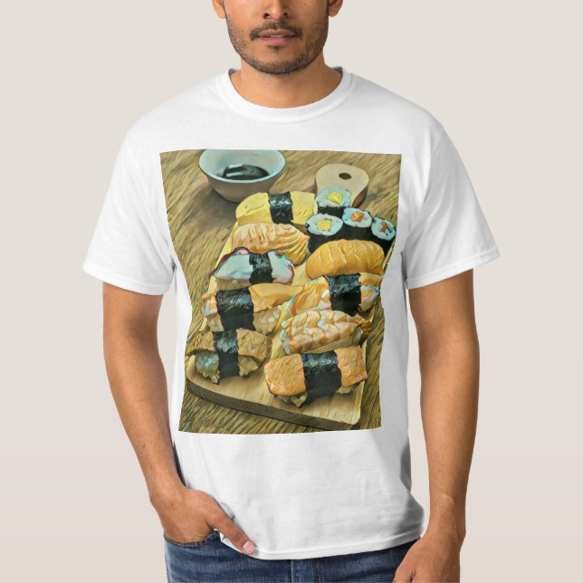 Camiseta Presente sushi para amantes de comida (Frente)