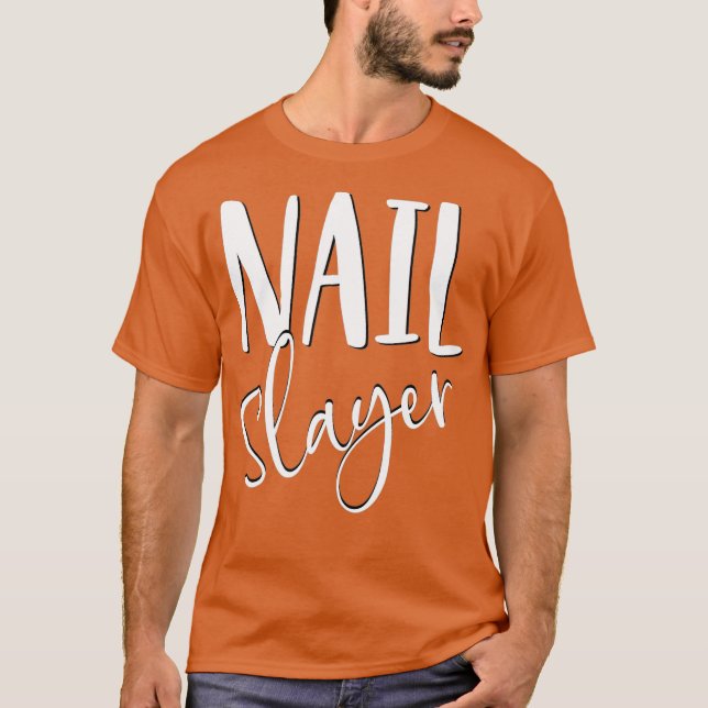 Camiseta Presente técnico de arte em unhas engraçada do pre (Frente)
