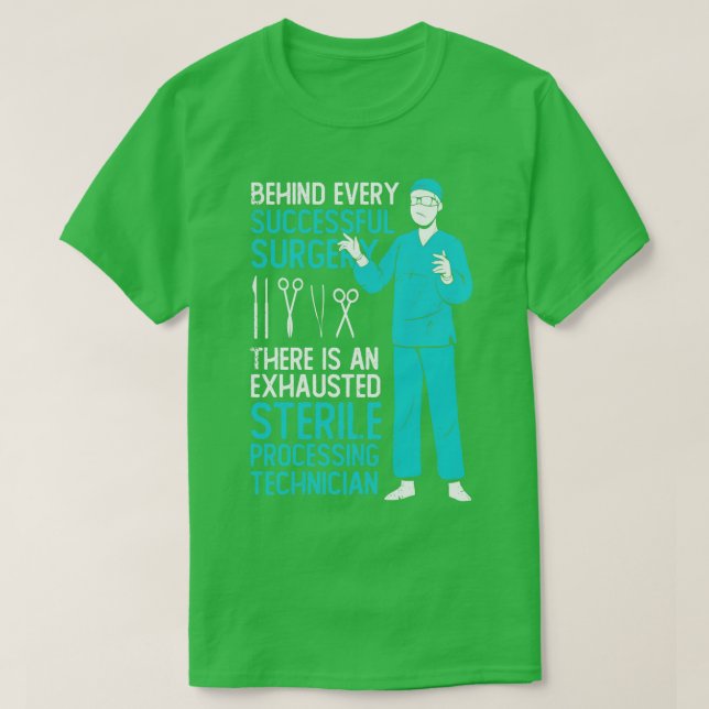 Camiseta Presente técnico de processamento estéril (Frente do Design)