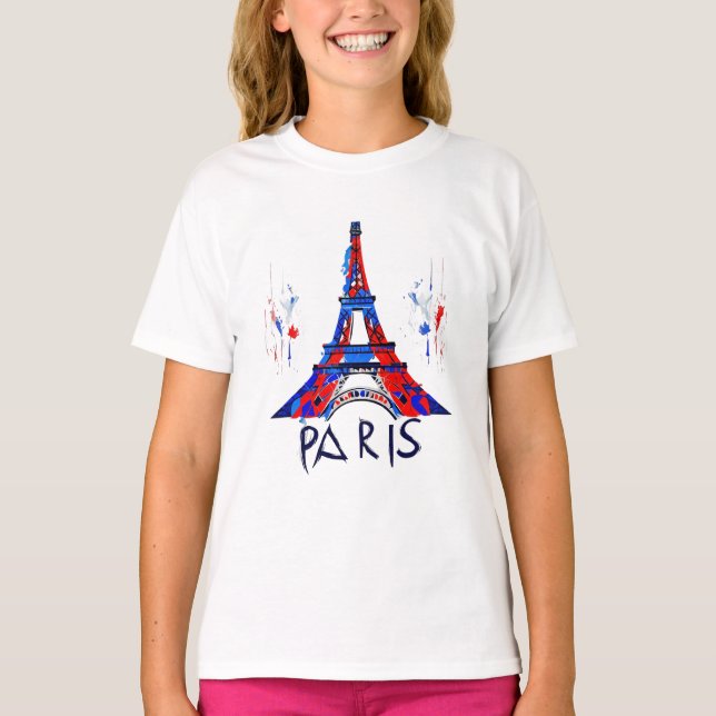 Camiseta Presente Torre Eiffel de Paris França (Frente)