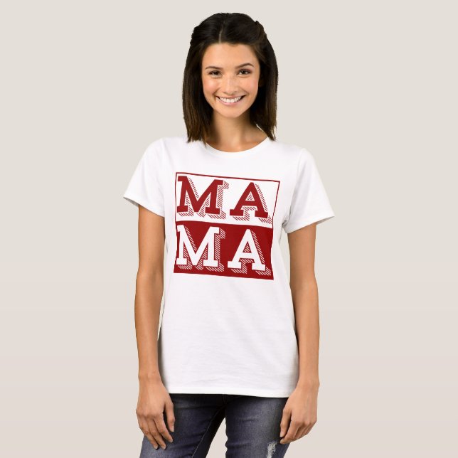 CAMISETA PRESENTE TYPOGRAPHY DIA DAS MÃES (Frente Completa)