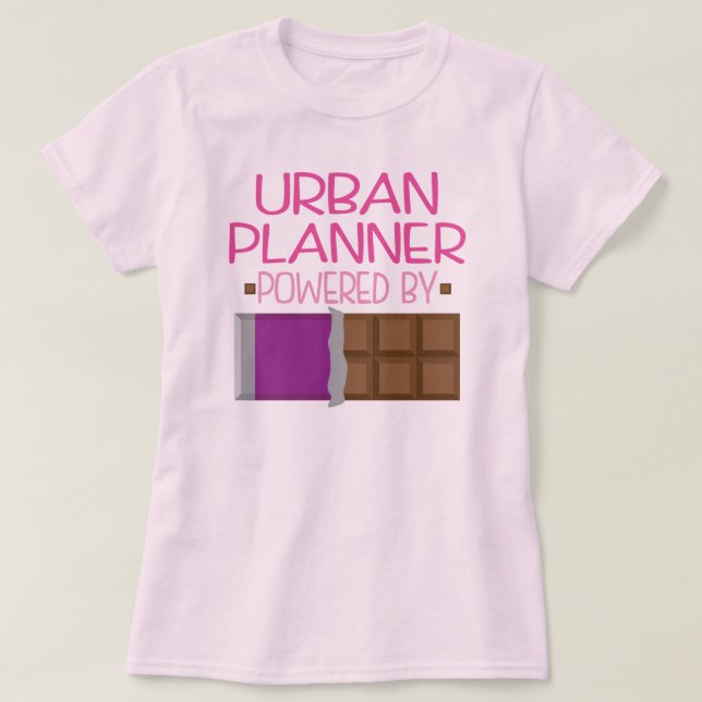 Camiseta Presente urbano do chocolate do planejador para (Frente do Design)