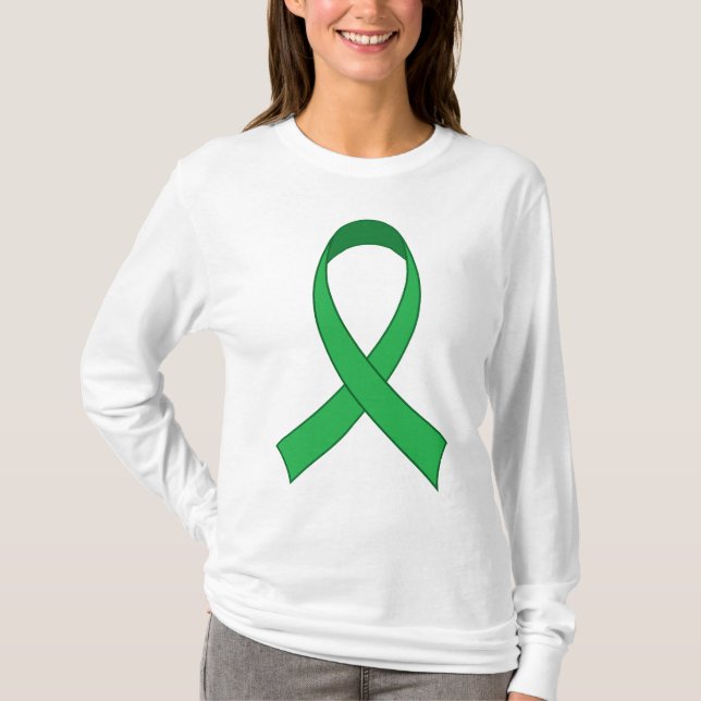 Camiseta Presente verde personalizado da consciência da (Frente)