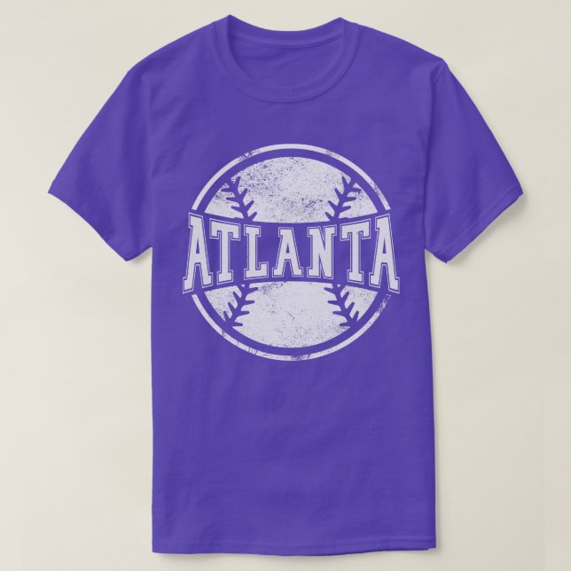 Camiseta Presente Vintage Atlanta Baseball Team (Frente do Design)