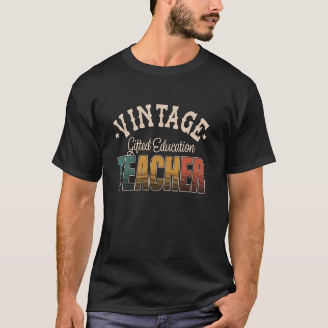 Camiseta Presente Vintage Educação Dotada Professor Ensino  (Frente)