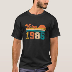 Camiseta Presente Vintage Feito em 1986 1986 Nascido em 198