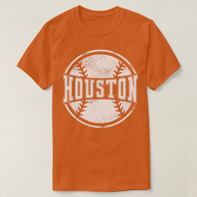 Camiseta Presente Vintage Houston Baseball Team (Frente do Design)