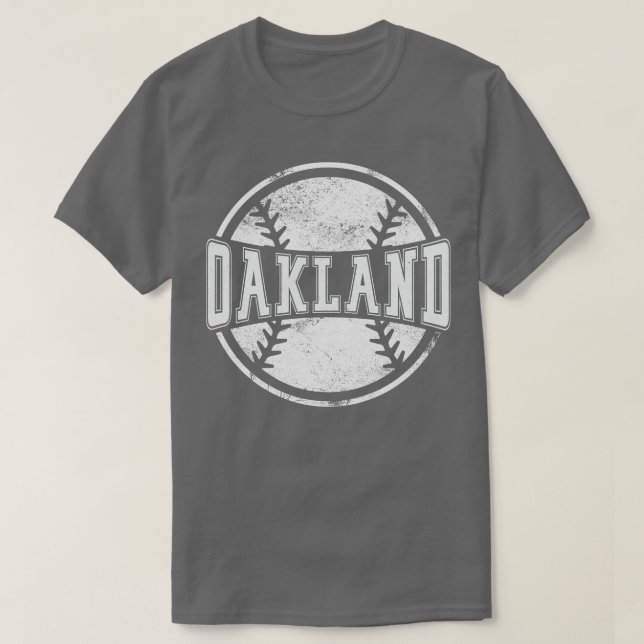 Camiseta Presente Vintage Oakland Baseball Team (Frente do Design)