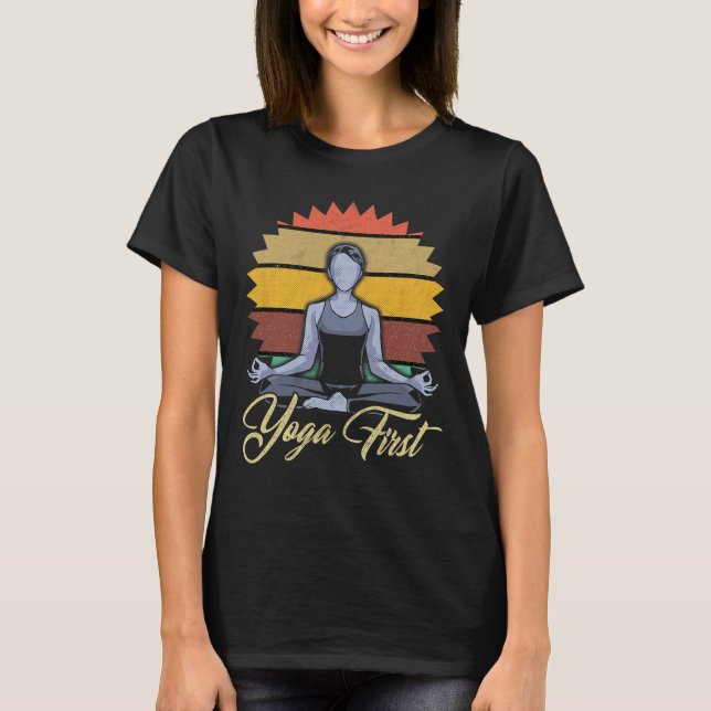 Camiseta Presente Zen Meditação Primeiro Yoga  (Frente)