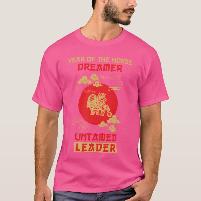 Camiseta Presente Zodiac chinês de cavalos (Frente)
