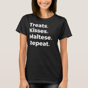 Camiseta Presentes Beijos Maltês Repetição Design Amante de