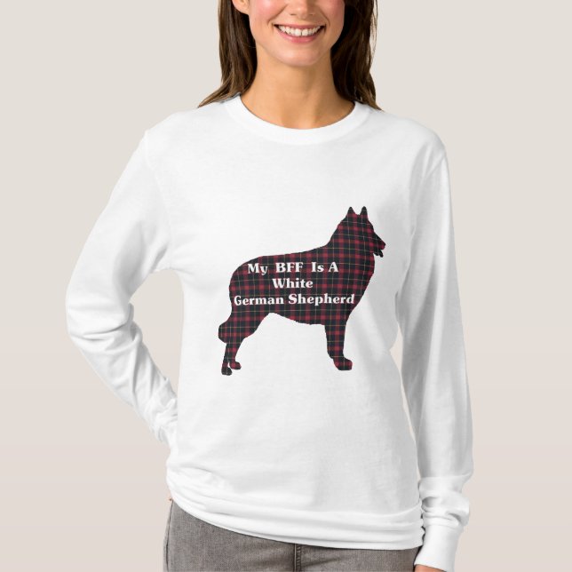 Camiseta Presentes BFF de GERMAN SHEPHERD BRANCO (Frente)
