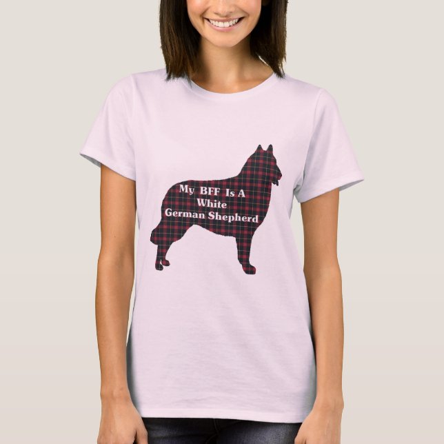 Camiseta Presentes BFF de GERMAN SHEPHERD BRANCO (Frente)