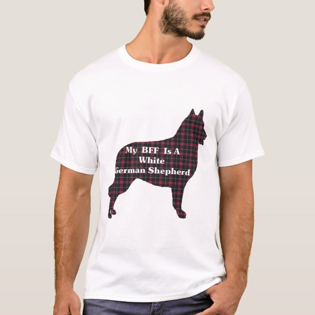 Camiseta Presentes BFF de GERMAN SHEPHERD BRANCO (Frente)