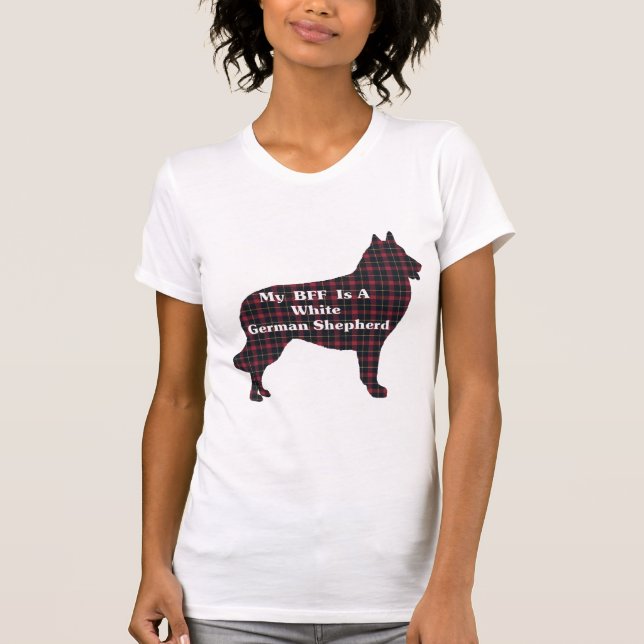 Camiseta Presentes BFF de GERMAN SHEPHERD BRANCO (Frente)