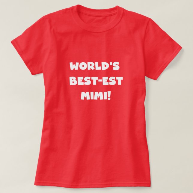 Camiseta Presentes brancos dos t-shirt do texto Mimi do (Frente do Design)