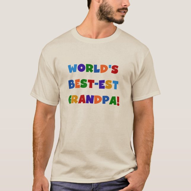 Camiseta Presentes brilhantes das cores do vovô do (Frente)