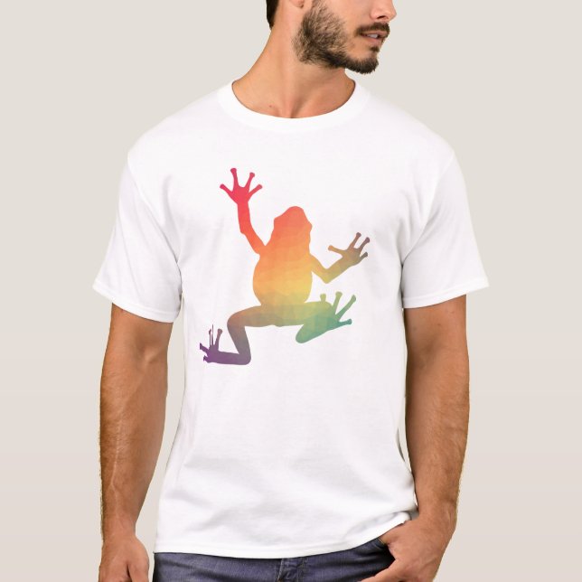 Camiseta Presentes Coloridos Gradiente para Amantes de Rãs (Frente)