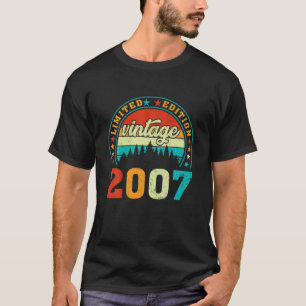 Camiseta Presentes com 15 anos Vintage 2007 Limited Edition